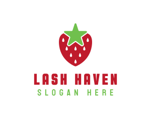 Strawberry Star Fruit logo design