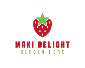 Strawberry Star Fruit logo design