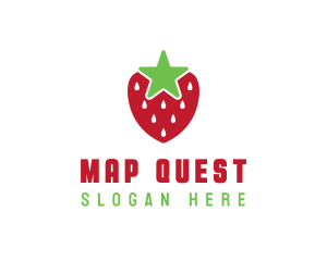 Strawberry Star Fruit logo design