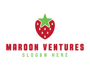 Strawberry Star Fruit logo design