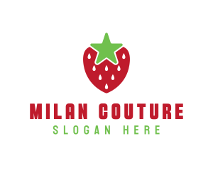 Strawberry Star Fruit logo design