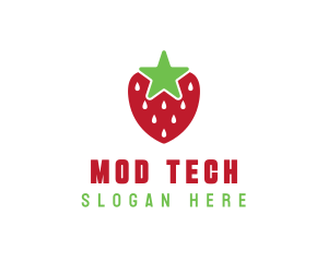 Strawberry Star Fruit logo design