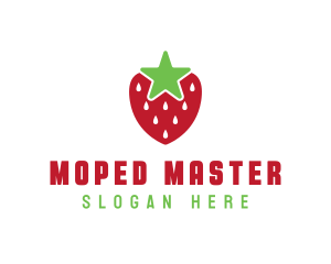 Strawberry Star Fruit logo design