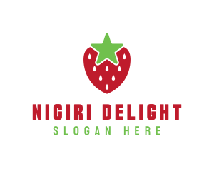 Strawberry Star Fruit logo design