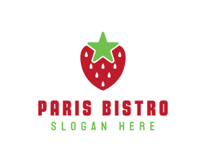 Strawberry Star Fruit logo design