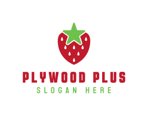 Strawberry Star Fruit logo design