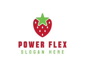 Strawberry Star Fruit logo design