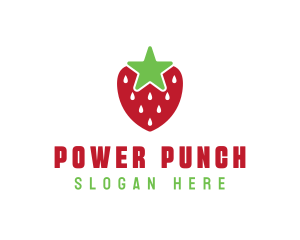 Strawberry Star Fruit logo design