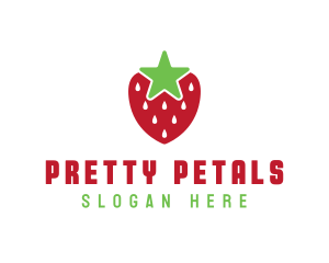 Strawberry Star Fruit logo design