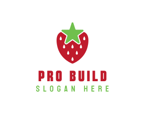 Strawberry Star Fruit logo design