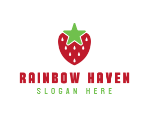 Strawberry Star Fruit logo design