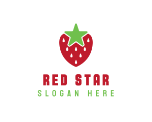 Strawberry Star Fruit logo design