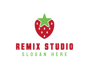 Strawberry Star Fruit logo design