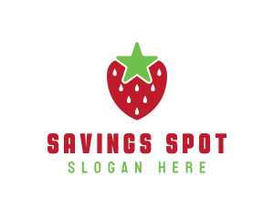 Strawberry Star Fruit logo design