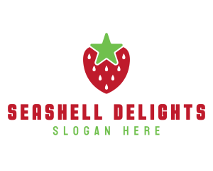 Strawberry Star Fruit logo design