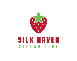 Strawberry Star Fruit logo design