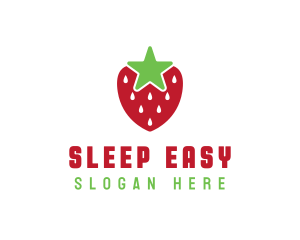 Strawberry Star Fruit logo design