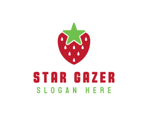 Strawberry Star Fruit logo design