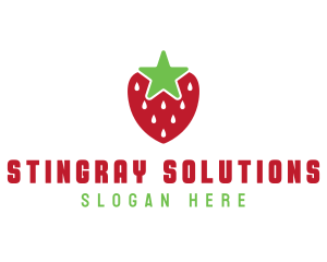 Strawberry Star Fruit logo design