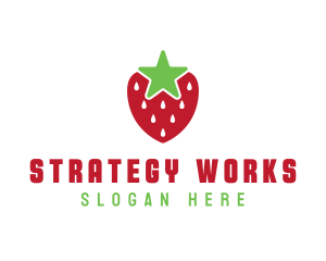 Strawberry Star Fruit logo design