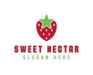 Strawberry Star Fruit logo design