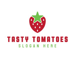 Strawberry Star Fruit logo design