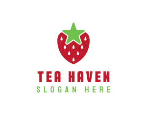 Strawberry Star Fruit logo design