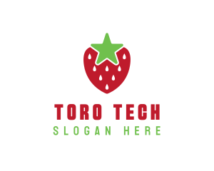 Strawberry Star Fruit logo design