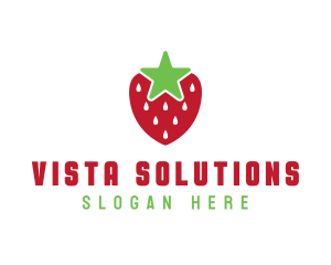 Strawberry Star Fruit logo design