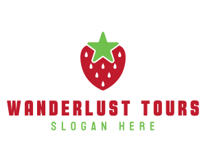 Strawberry Star Fruit logo design