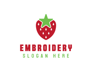 Strawberry Star Fruit logo design