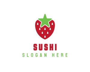 Strawberry Star Fruit logo design