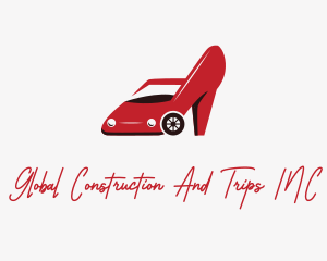 Red Car Stilettos logo design