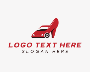 Luxury - Red Car Stilettos logo design