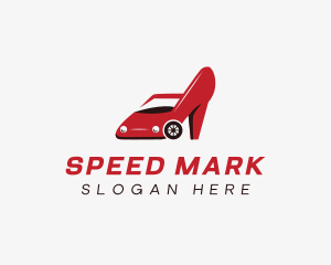 Red Car Stilettos logo design