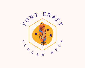 Bohemian Feather Craft logo design