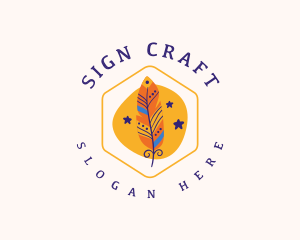 Bohemian Feather Craft logo design