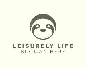Slow - Sloth Face Sanctuary logo design