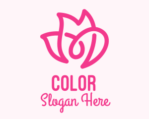 Pink Flower Loop Logo