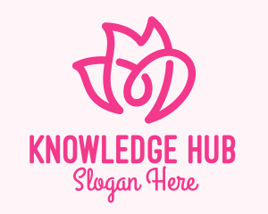 Pink Flower Loop Logo