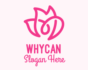 Pink Flower Loop Logo