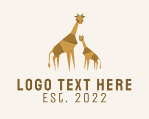 Tissue Paper - Giraffe Paper Origami logo design