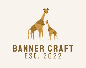 Giraffe Paper Origami  logo design