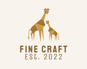 Giraffe Paper Origami  logo design