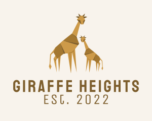 Giraffe - Giraffe Paper Origami logo design