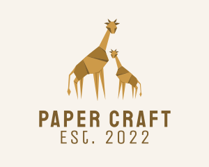 Giraffe Paper Origami  logo design