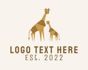 Etsy Store - Giraffe Paper Origami logo design