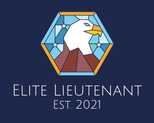 Lieutenant - Eagle Stars Stained Glass logo design