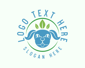Pup - Organic Puppy Leaf logo design