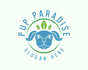 Organic Puppy Leaf logo design